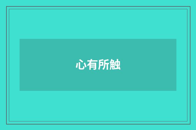 心有所触