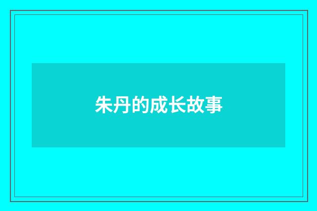 朱丹的成长故事
