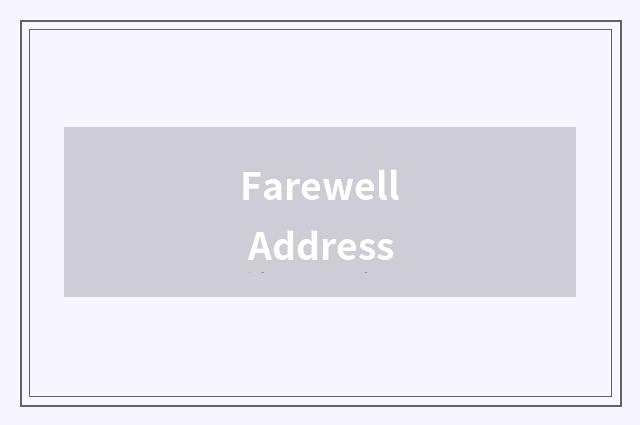 Farewell Address