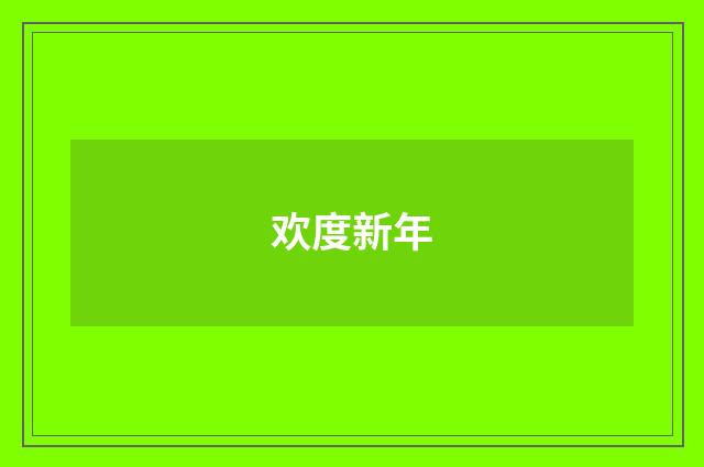 欢度新年