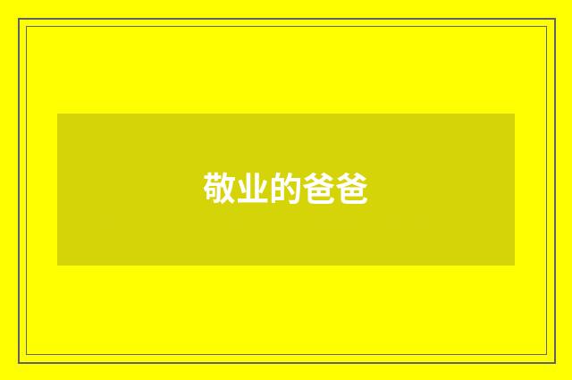 敬业的爸爸