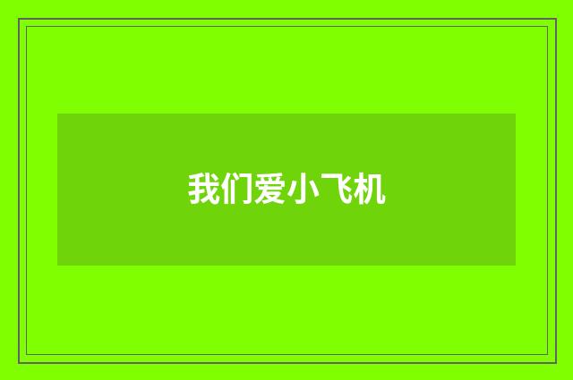 我们爱小飞机