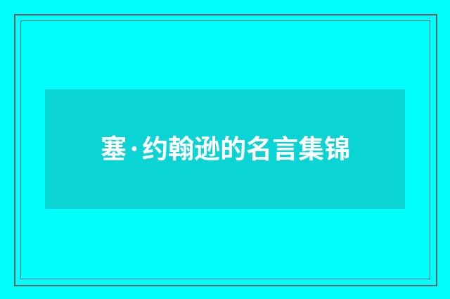 塞·约翰逊的名言集锦