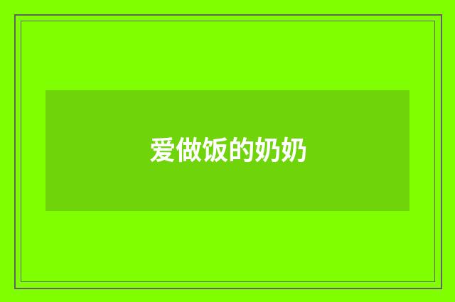 爱做饭的奶奶