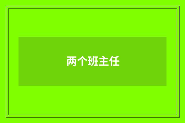 两个班主任