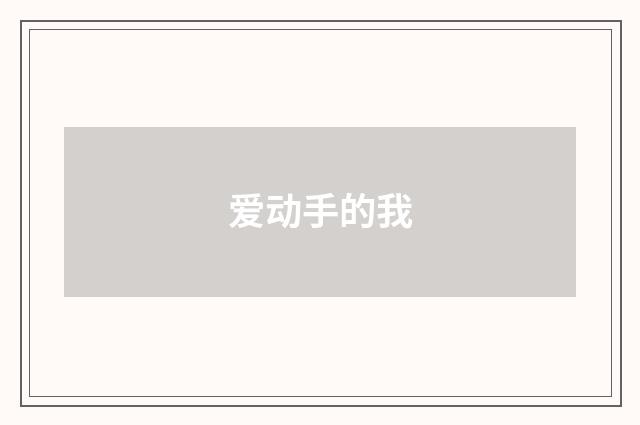 爱动手的我