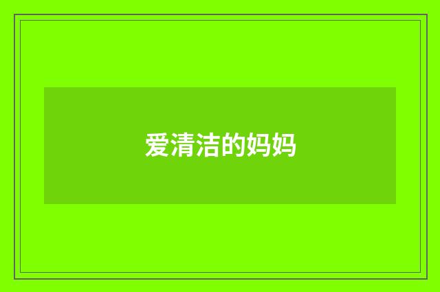 爱清洁的妈妈