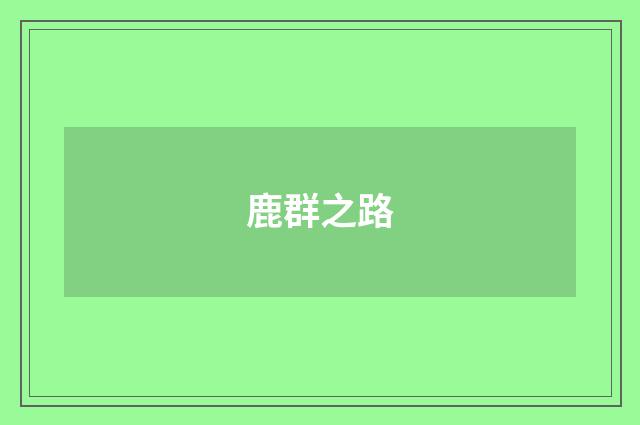 鹿群之路