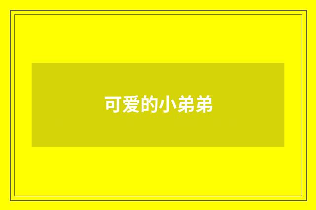 可爱的小弟弟