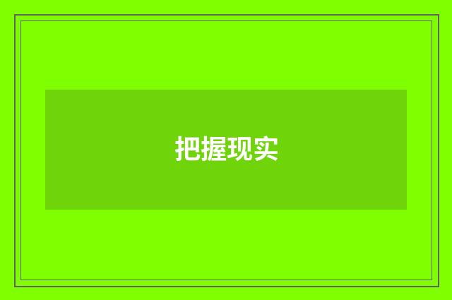 把握现实