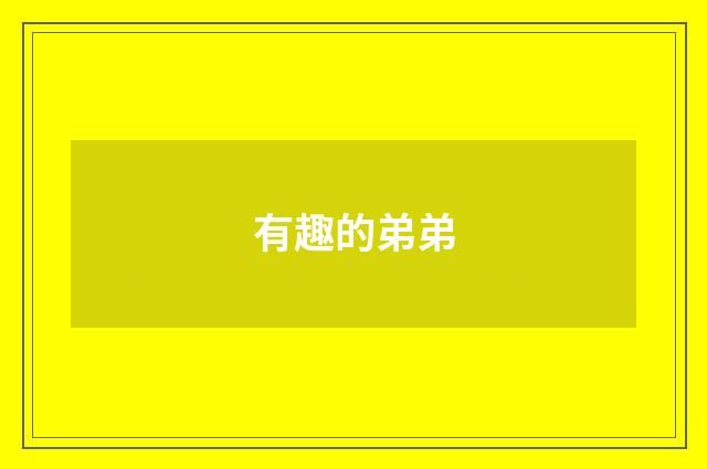 有趣的弟弟
