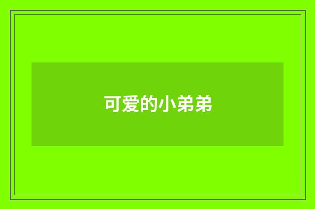 可爱的小弟弟