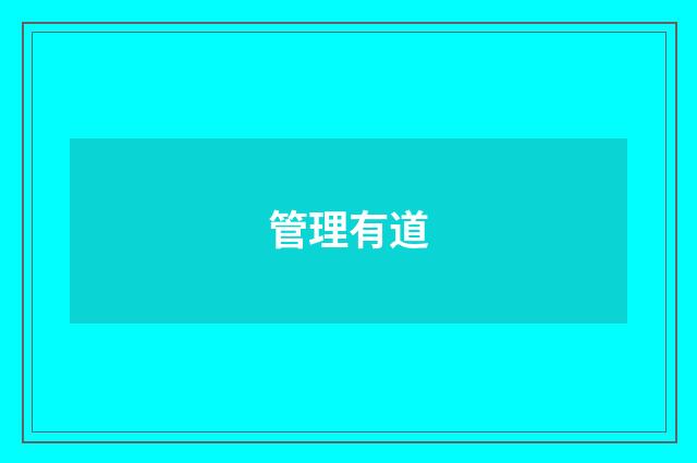 管理有道