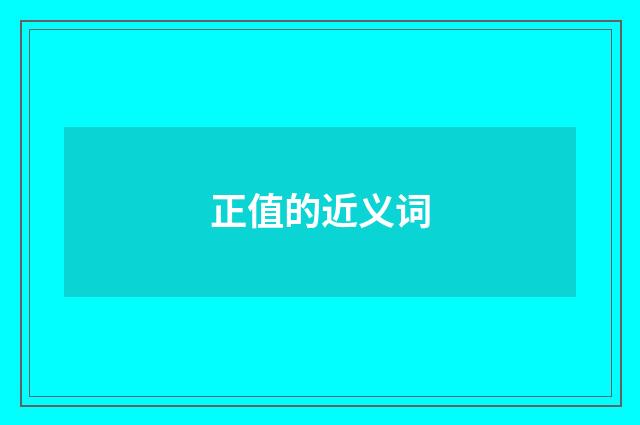 正值的近义词