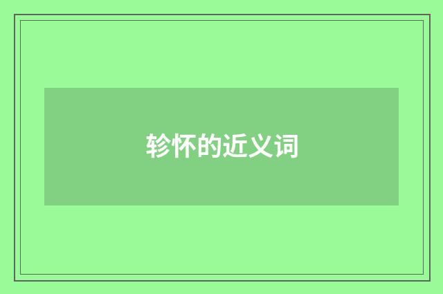 轸怀的近义词