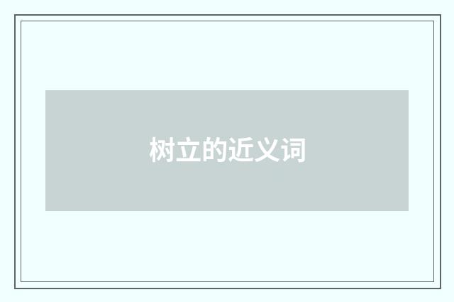 树立的近义词