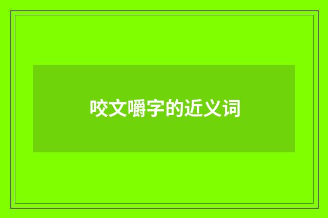 咬文嚼字的近义词