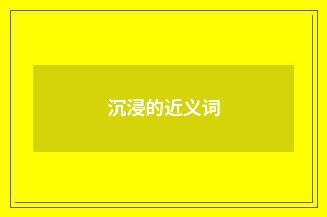 沉浸的近义词