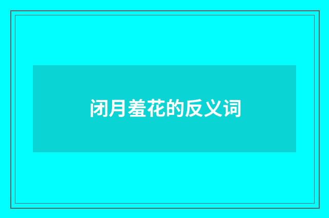 闭月羞花的反义词