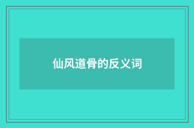仙风道骨的反义词